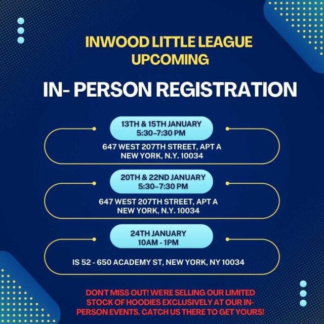 Inscripción presencial para la primavera de 2026 / In-person 2026 Spring registration