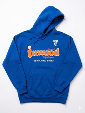 Royal Blue/Orange Letters Hooded Sweatshirt