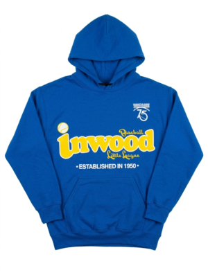 Royal Blue/Yellow Letter Hooded Sweatshirt
